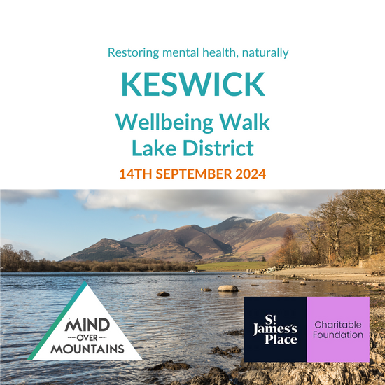 Keswick mental wellbeing walk details with Mind Over Mountains