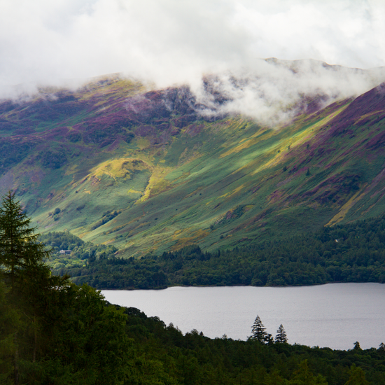 Lake District view of hills and lake at Keswick Mind Over Mountains mental wellness walk