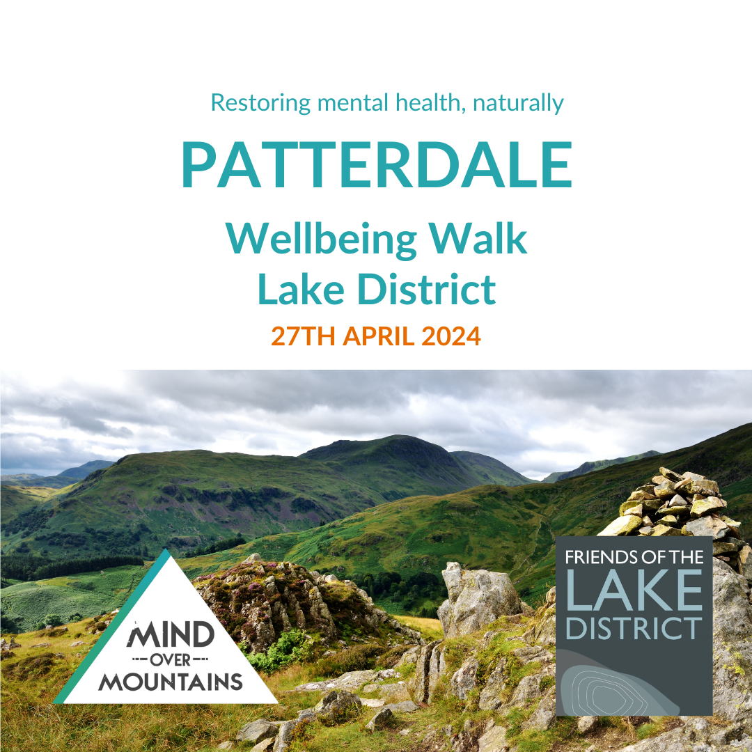 Patterdale wellbeing walk Lake District with Mind Over Mountains & Friends of the Lake District details