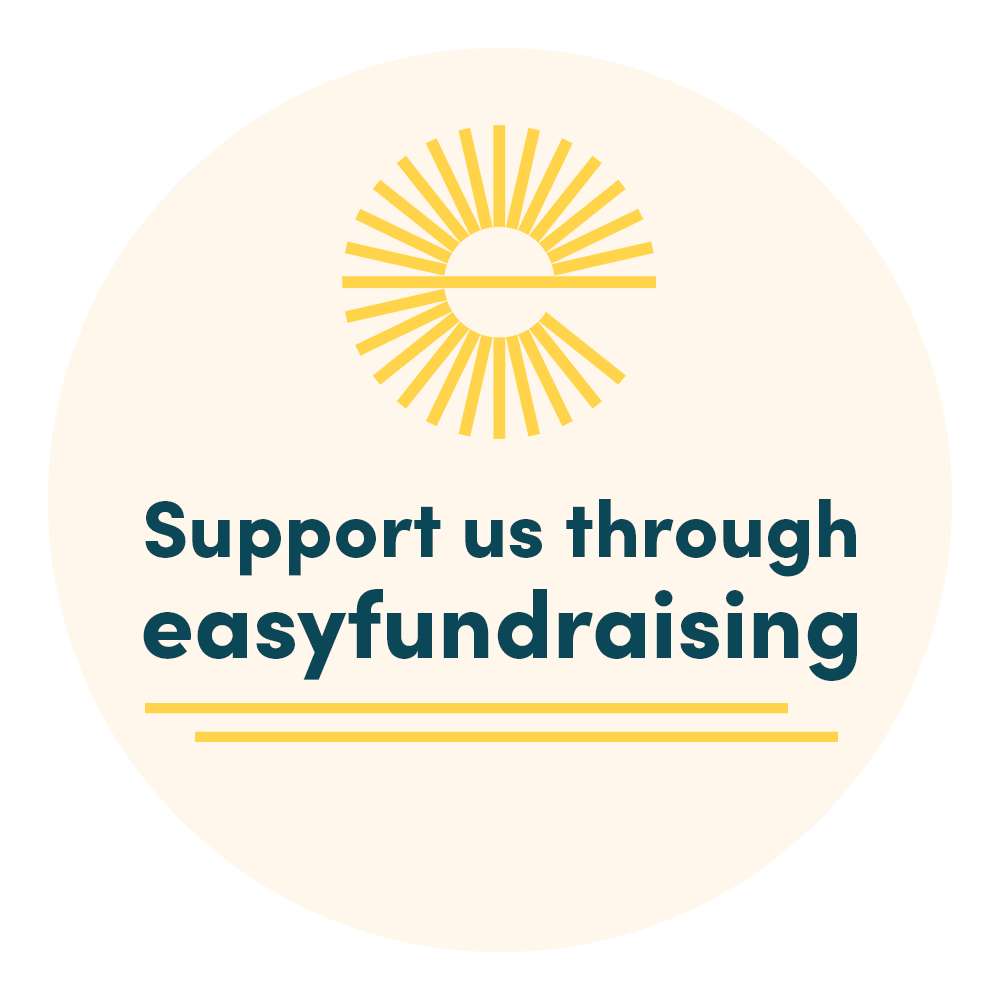 easyfundraising log and option to support the charity via easyfundraising online shopping