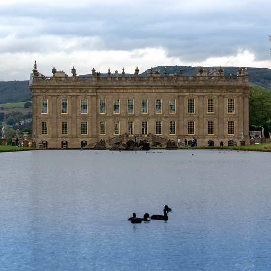 Chatsworth House view on mental fitness walk with Mind Over Mountains charity
