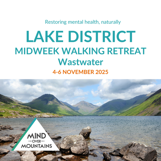 details of Lake District walking retreat for mental health support 4-6 Nov 2025
