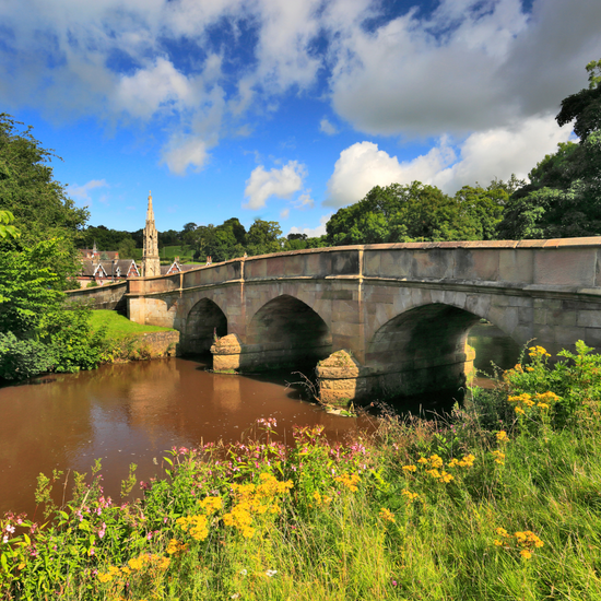 manifold valley bridge against blue skies