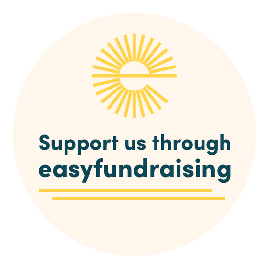 easyfundraising log and option to support the charity via easyfundraising online shopping