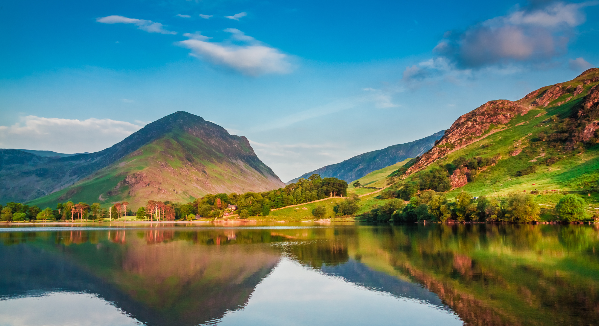 mountains and lake view